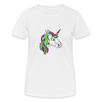 Einhorn,ein rebel Einhorn - Frauen T-Shirt atmungsaktiv - Weiß - Vorne - AI Model Female 172 dark (172cm)
