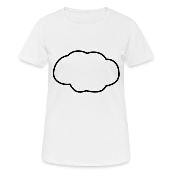 Denkblase-Wolke 1farbig - Frauen T-Shirt atmungsaktiv - Weiß - Vorne - AI Model Female 172 dark (172cm)