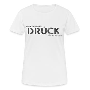 Lie down and push your asshole - Women's Breathable T-Shirt - white - Front - AI Model Female 172 dark (172cm)