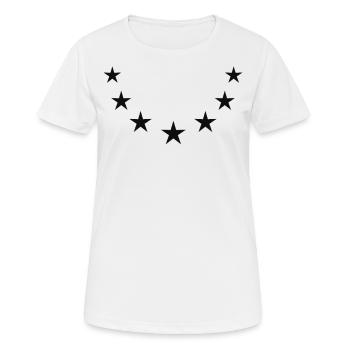 Stars - Frauen T-Shirt atmungsaktiv - Weiß - Vorne - AI Model Female 172 dark (172cm)