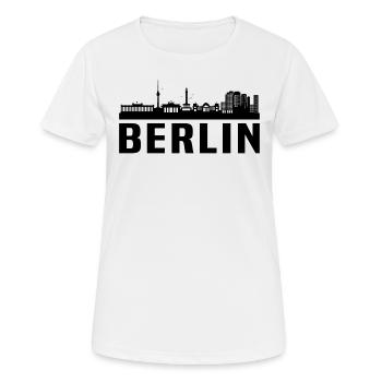 Berlin skyline berlin - T-shirt respirant Femme - blanc - Devant - AI Model Female 172 dark (172cm)