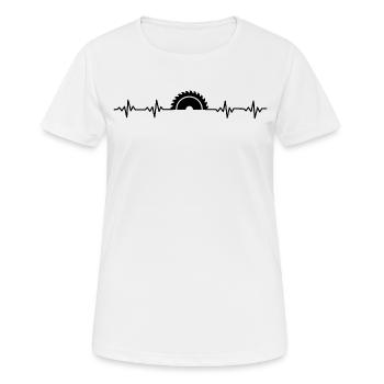 Charpentier Dents de scie Heartbeat Lame de scie Charpentier - T-shirt respirant Femme - blanc - Devant - AI Model Female 172 dark (172cm)