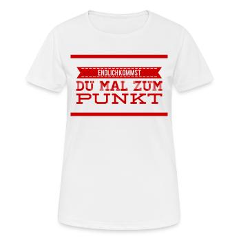 du redest zuviel - Frauen T-Shirt atmungsaktiv - Weiß - Vorne - AI Model Female 172 dark (172cm)