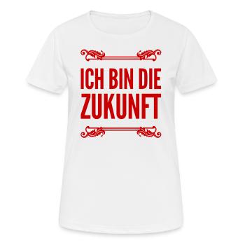 ich bin die Zukunft - Frauen T-Shirt atmungsaktiv - Weiß - Vorne - AI Model Female 172 dark (172cm)