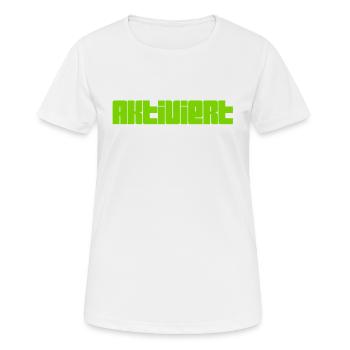 aktiviert - Frauen T-Shirt atmungsaktiv - Weiß - Vorne - AI Model Female 172 dark (172cm)