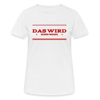 Kopf hoch - Frauen T-Shirt atmungsaktiv - Weiß - Vorne - AI Model Female 172 dark (172cm)