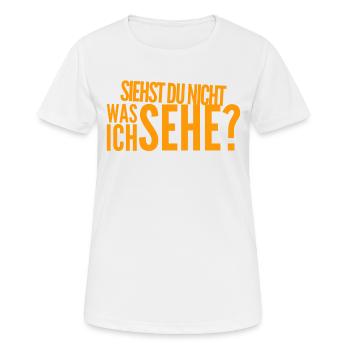 ich sehe so vieles - Frauen T-Shirt atmungsaktiv - Weiß - Vorne - AI Model Female 172 dark (172cm)
