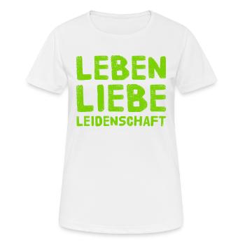 das ist mir wichtig - Frauen T-Shirt atmungsaktiv - Weiß - Vorne - AI Model Female 172 dark (172cm)