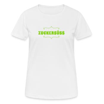 süß wie Zucker - Frauen T-Shirt atmungsaktiv - Weiß - Vorne - AI Model Female 172 dark (172cm)