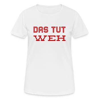 wie peinlich - Frauen T-Shirt atmungsaktiv - Weiß - Vorne - AI Model Female 172 dark (172cm)