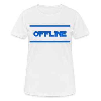ich mag es offline - Frauen T-Shirt atmungsaktiv - Weiß - Vorne - AI Model Female 172 dark (172cm)