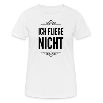 ich bin gegen das Fliegen - Frauen T-Shirt atmungsaktiv - Weiß - Vorne - AI Model Female 172 dark (172cm)
