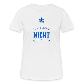 keine Lust zu fliegen - Frauen T-Shirt atmungsaktiv - Weiß - Vorne - AI Model Female 172 dark (172cm)