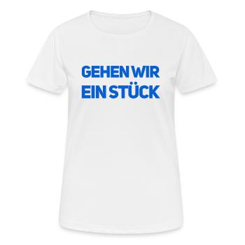 Lust auf einen Spaziergang? - Frauen T-Shirt atmungsaktiv - Weiß - Vorne - AI Model Female 172 dark (172cm)