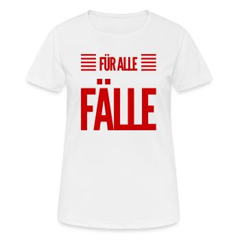 für alle Fälle - Frauen T-Shirt atmungsaktiv - Weiß - Vorne - AI Model Female 172 dark (172cm)