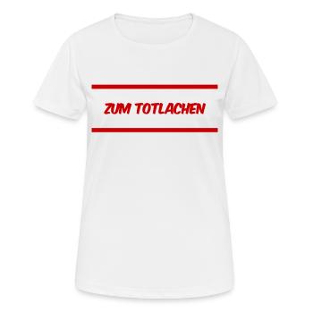 das ist witzig - Frauen T-Shirt atmungsaktiv - Weiß - Vorne - AI Model Female 172 dark (172cm)