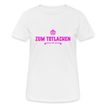 das ist komisch - Frauen T-Shirt atmungsaktiv - Weiß - Vorne - AI Model Female 172 dark (172cm)