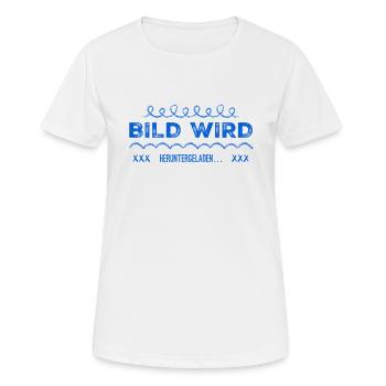 Bild wird heruntergeladen - Frauen T-Shirt atmungsaktiv - Weiß - Vorne - AI Model Female 172 dark (172cm)