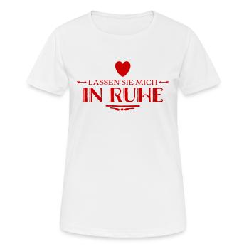 lassen sie das - Frauen T-Shirt atmungsaktiv - Weiß - Vorne - AI Model Female 172 dark (172cm)