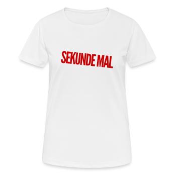stop - Frauen T-Shirt atmungsaktiv - Weiß - Vorne - AI Model Female 172 dark (172cm)