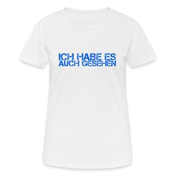 ich konnte es auch sehen - Frauen T-Shirt atmungsaktiv - Weiß - Vorne - AI Model Female 172 dark (172cm)