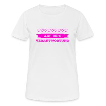 sie müssen die Verantwortung tragen - Frauen T-Shirt atmungsaktiv - Weiß - Vorne - AI Model Female 172 dark (172cm)