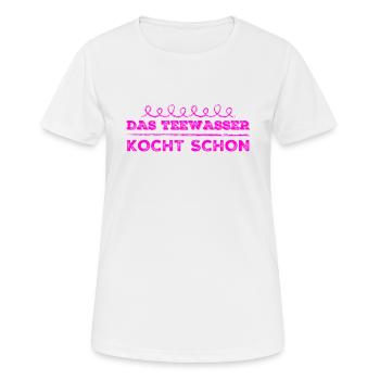 magst du Tee? - Frauen T-Shirt atmungsaktiv - Weiß - Vorne - AI Model Female 172 dark (172cm)