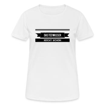 Tee geht immer - Frauen T-Shirt atmungsaktiv - Weiß - Vorne - AI Model Female 172 dark (172cm)