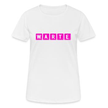 lass es - Frauen T-Shirt atmungsaktiv - Weiß - Vorne - AI Model Female 172 dark (172cm)