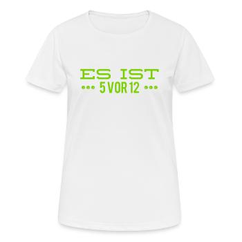 fast zu spät - Frauen T-Shirt atmungsaktiv - Weiß - Vorne - AI Model Female 172 dark (172cm)