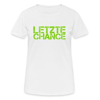 letzte Chance - Frauen T-Shirt atmungsaktiv - Weiß - Vorne - AI Model Female 172 dark (172cm)