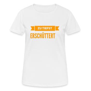 das hat mich tief getroffen - Frauen T-Shirt atmungsaktiv - Weiß - Vorne - AI Model Female 172 dark (172cm)