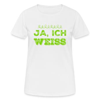 ist mir klar - Frauen T-Shirt atmungsaktiv - Weiß - Vorne - AI Model Female 172 dark (172cm)