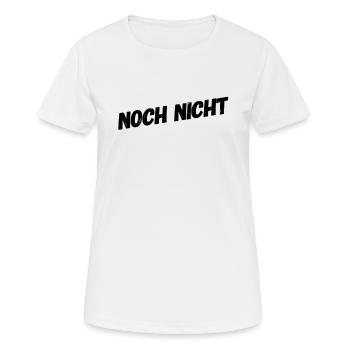 später - Frauen T-Shirt atmungsaktiv - Weiß - Vorne - AI Model Female 172 dark (172cm)