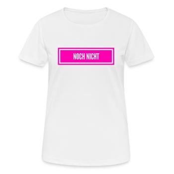 vielleicht später - Frauen T-Shirt atmungsaktiv - Weiß - Vorne - AI Model Female 172 dark (172cm)