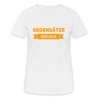 Gegensätze sind das Salz in der Supper - Frauen T-Shirt atmungsaktiv - Weiß - Vorne - AI Model Female 172 dark (172cm)