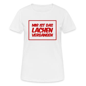 das war nicht witzig - Frauen T-Shirt atmungsaktiv - Weiß - Vorne - AI Model Female 172 dark (172cm)