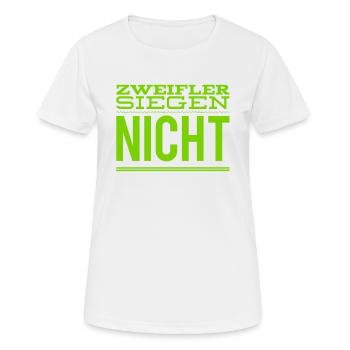 ich siege - Frauen T-Shirt atmungsaktiv - Weiß - Vorne - AI Model Female 172 dark (172cm)