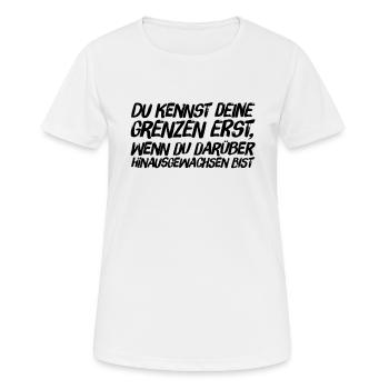 die eigenen Grenzen - Frauen T-Shirt atmungsaktiv - Weiß - Vorne - AI Model Female 172 dark (172cm)