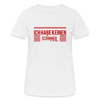 ich habe keinen Plan - Frauen T-Shirt atmungsaktiv - Weiß - Vorne - AI Model Female 172 dark (172cm)