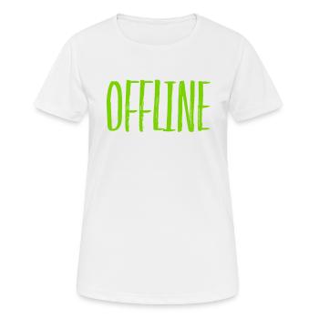 offline ist spitze - Frauen T-Shirt atmungsaktiv - Weiß - Vorne - AI Model Female 172 dark (172cm)