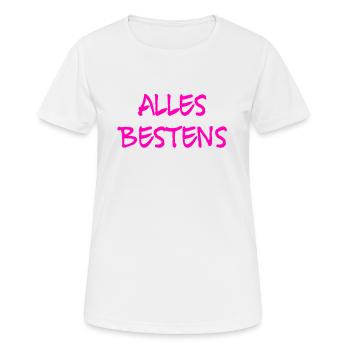 bei mir ist alles super - Frauen T-Shirt atmungsaktiv - Weiß - Vorne - AI Model Female 172 dark (172cm)