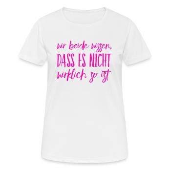 jeder kann es sehen - Frauen T-Shirt atmungsaktiv - Weiß - Vorne - AI Model Female 172 dark (172cm)