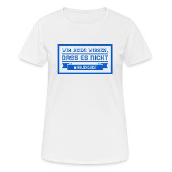 die unausgesprochene Wahrheit - Frauen T-Shirt atmungsaktiv - Weiß - Vorne - AI Model Female 172 dark (172cm)