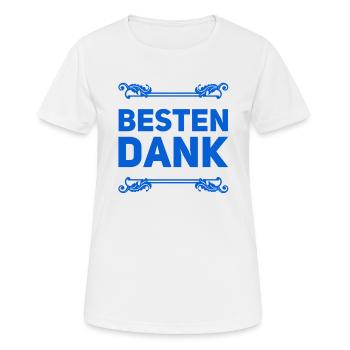 vielen herzlichen Dank - Frauen T-Shirt atmungsaktiv - Weiß - Vorne - AI Model Female 172 dark (172cm)