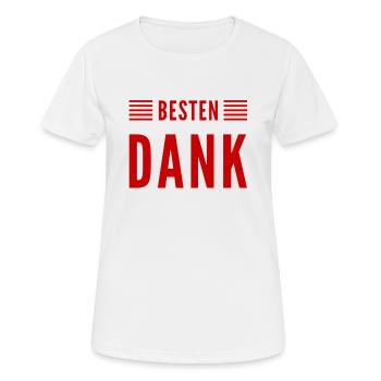 vielen Dank - Frauen T-Shirt atmungsaktiv - Weiß - Vorne - AI Model Female 172 dark (172cm)