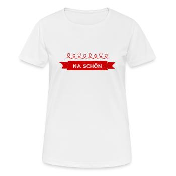 na toll - Frauen T-Shirt atmungsaktiv - Weiß - Vorne - AI Model Female 172 dark (172cm)