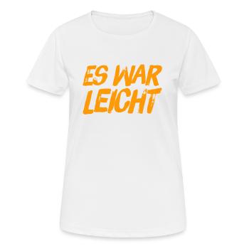 das ging ziemlich leicht - Frauen T-Shirt atmungsaktiv - Weiß - Vorne - AI Model Female 172 dark (172cm)