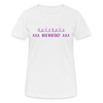 das habe ich noch nie gesehen - Frauen T-Shirt atmungsaktiv - Weiß - Vorne - AI Model Female 172 dark (172cm)