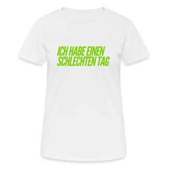 miese Stimmung - Frauen T-Shirt atmungsaktiv - Weiß - Vorne - AI Model Female 172 dark (172cm)